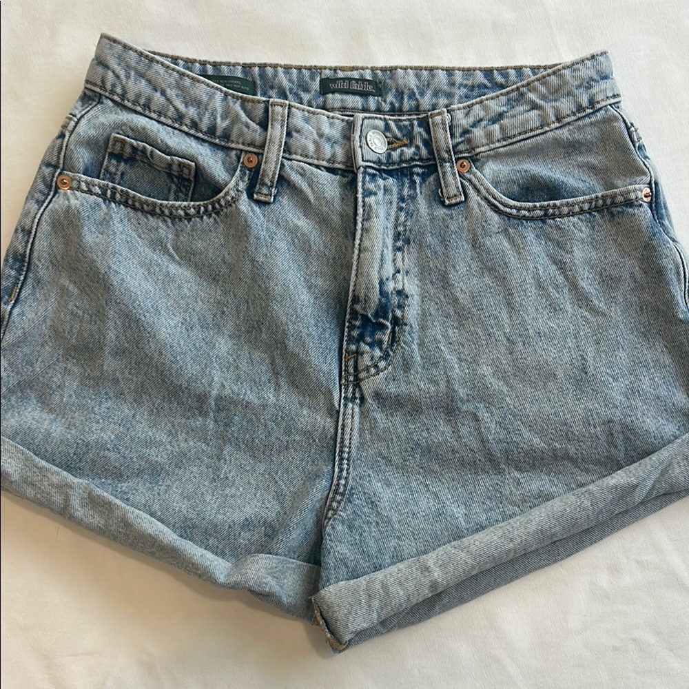 Wild Fable Blue High-Waisted Jean Shorts